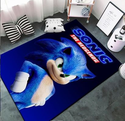Hedgehog Sonic Crystal Velvet Floor Carpets For Boy Bedroom