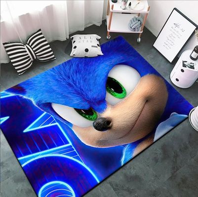 Hedgehog Sonic Crystal Velvet Floor Carpets For Boy Bedroom