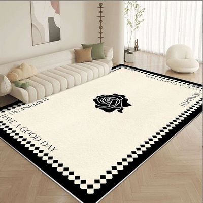 Fragrance Rectangle Living Room Floor Rugs Cashmere-Like Acrylic Yarns With Special Style