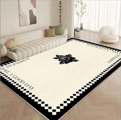 Fragrance Rectangle Living Room Floor Rugs Cashmere-Like Acrylic Yarns With Special Style
