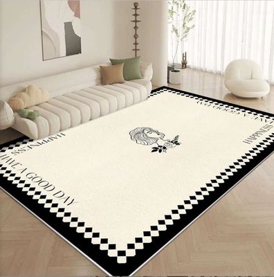 Flower Cashmere-Like Acrylic Yarns Living Room Floor Carpets North European Style