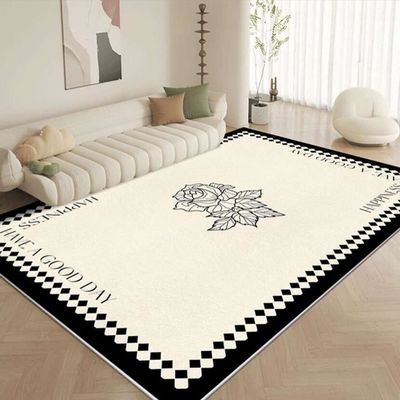 Flower Cashmere-Like Acrylic Yarns Living Room Floor Carpets North European Style