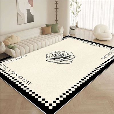 Flower Cashmere-Like Acrylic Yarns Living Room Floor Carpets North European Style