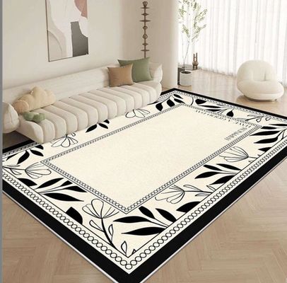 Square Box And Black Inside Cashmere-Like Acrylic Yarns Living Room Floor Carpets North European
