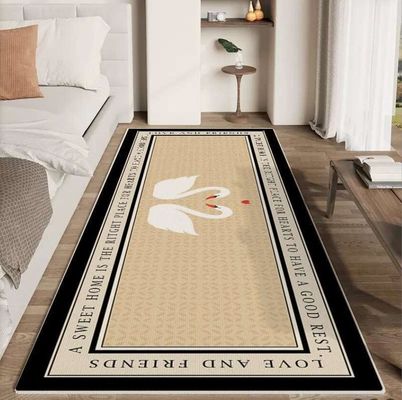Dream Roses Delicate Crystal Velvet Bedroom Floor Carpets Washable 80*160cm