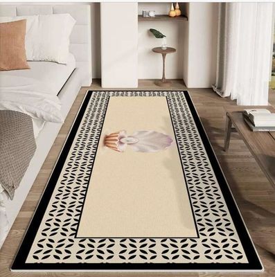 Classic Fragrant Flower Crystal Velvet Bedroom Floor Carpets 120*200cm