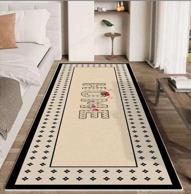Classic Fragrant Flower Crystal Velvet Bedroom Floor Carpets 120*200cm