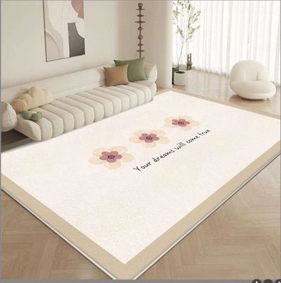 Creamy Imitation Cashmere Rectangle Living Room Floor Carpets 200*300cm