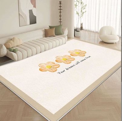 Creamy Imitation Cashmere Rectangle Living Room Floor Carpets 200*300cm