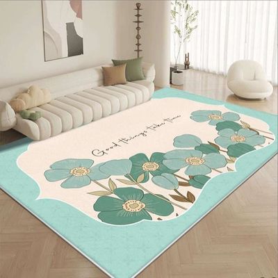 Imitation Cashmere Lovely Flower Living Room Floor Carpets Ground Carpet 120*180cm