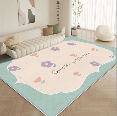 Imitation Cashmere Lovely Flower Living Room Floor Carpets Ground Carpet 120*180cm