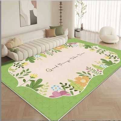 Imitation Cashmere Lovely Flower Living Room Floor Carpets Ground Carpet 120*180cm