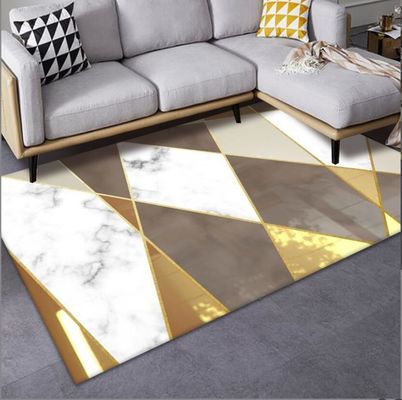 Tree Leaf And Geometric Pattern Living Room Floor Carpet Special Style