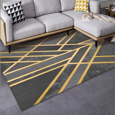 Tree Leaf And Geometric Pattern Living Room Floor Carpet Special Style