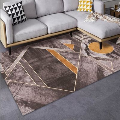 Tree Leaf And Geometric Pattern Living Room Floor Carpet Special Style