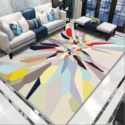 Polyester Fiber Flower And Yellow Leaf Living Room Floor Carpet Special Style
