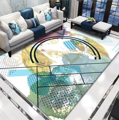 Polyester Fiber Flower And Yellow Leaf Living Room Floor Carpet Special Style