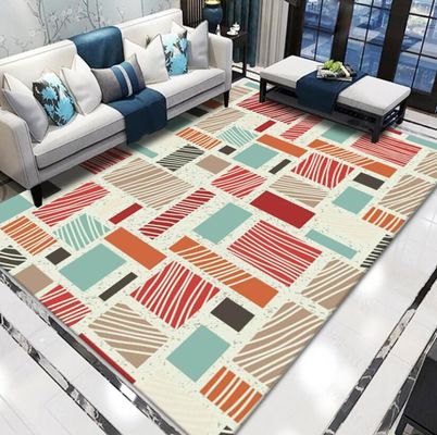 Geometric Pattern Waved Curved Line Living Room Floor Carpet Special Style