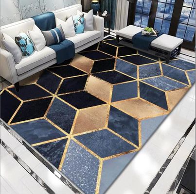 Geometric Pattern Waved Curved Line Living Room Floor Carpet Special Style
