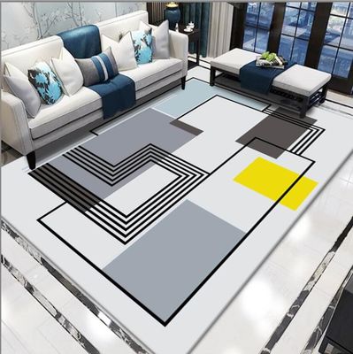 Geometric Pattern Waved Curved Line Living Room Floor Carpet Special Style