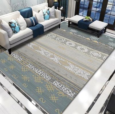 Geometric Pattern Waved Curved Line Living Room Floor Carpet Special Style
