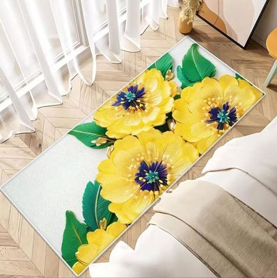 200*250cm Polyester Fiber Fresh Small Flower Bedroom Floor Carpets With Special Style