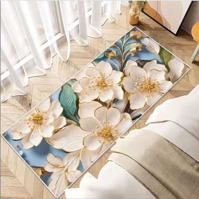 200*250cm Polyester Fiber Fresh Small Flower Bedroom Floor Carpets With Special Style