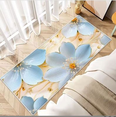 200*250cm Polyester Fiber Fresh Small Flower Bedroom Floor Carpets With Special Style
