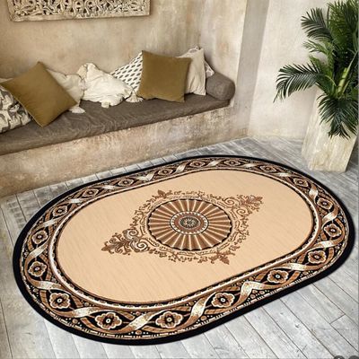 Bohemian Style Ellipse Crystal Velvet Living Room Floor Carpets 160*230cm For Sofa