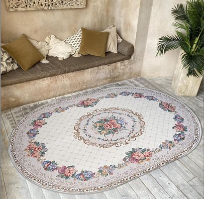 Bohemian Style Ellipse Crystal Velvet Living Room Floor Carpets 160*230cm For Sofa