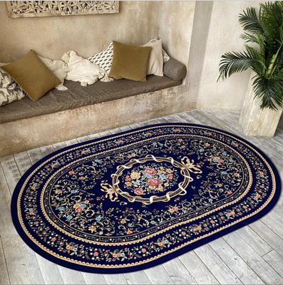 Bohemian Style Ellipse Crystal Velvet Living Room Floor Carpets 160*230cm For Sofa