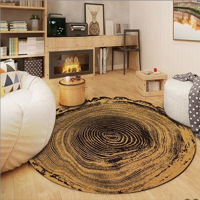 Vintage Imitatie Hout Ronde Dieren Patroon tapijt Woonkamer / Hotel tapijt