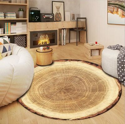 Vintage Imitatie Hout Ronde Dieren Patroon tapijt Woonkamer / Hotel tapijt