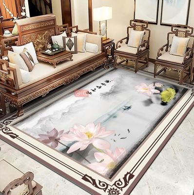 Fresh Beautiful Flower Living Room Floor Carpets 12-16 New Chinese Style