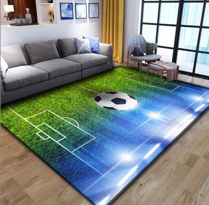 Rectangular Polyester Fiber Cartoon Football Living Room Floor Carpets 60*90cm