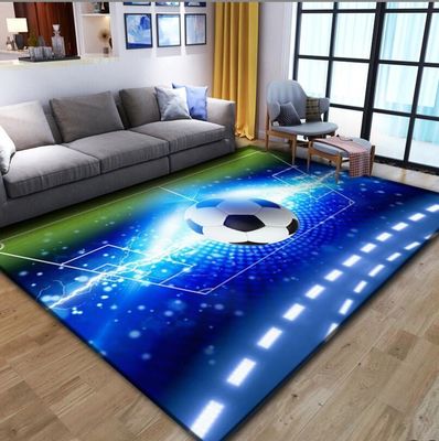 Rectangular Polyester Fiber Cartoon Football Living Room Floor Carpets 60*90cm