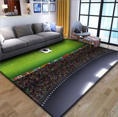 Rectangular Polyester Fiber Cartoon Football Living Room Floor Carpets 60*90cm