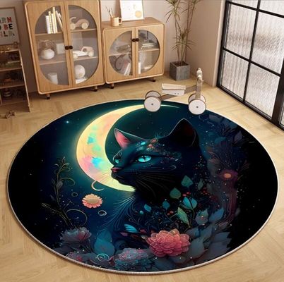 Round Cat  Living Room Floor Carpets Polyester Fiber 180*180cm