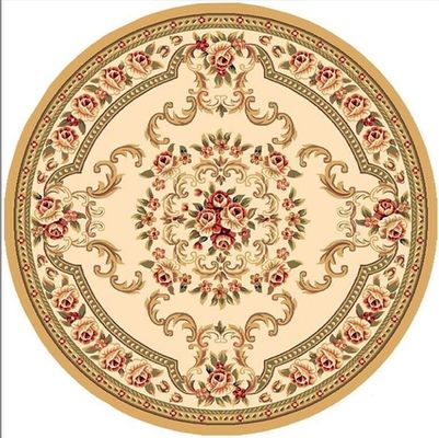 Ancient Ethnic Style Living Room Floor Carpets Polyester Fiber 180*180cm