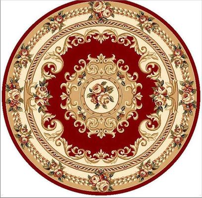 Ancient Ethnic Style Living Room Floor Carpets Polyester Fiber 180*180cm