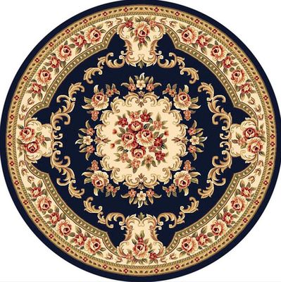 Ancient Ethnic Style Living Room Floor Carpets Polyester Fiber 180*180cm