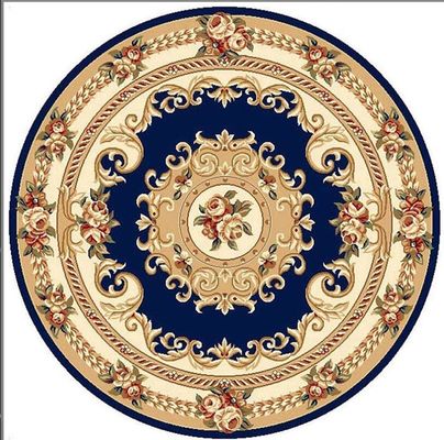 Ancient Ethnic Style Living Room Floor Carpets Polyester Fiber 180*180cm