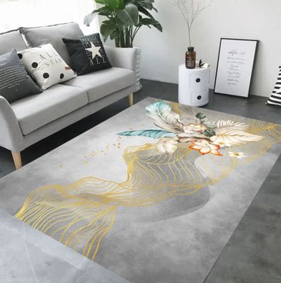3D Printed Feather Abstract Pattern Carpets for Living Room Floor, Sofa and Bedroom