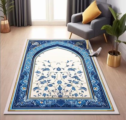 Rectangle Arabic Printed Worship Mat National Style Prayer Floor Carpet Rug 80*120cm