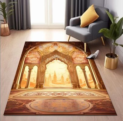 Special Arabic Printed Worship Mat National Style Prayer Floor Carpet Rug Polyester Fiber