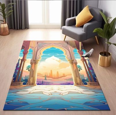 National Special Arabic Printed Worship Mat National Style Prayer Floor Carpet Rug Polyester Fiber