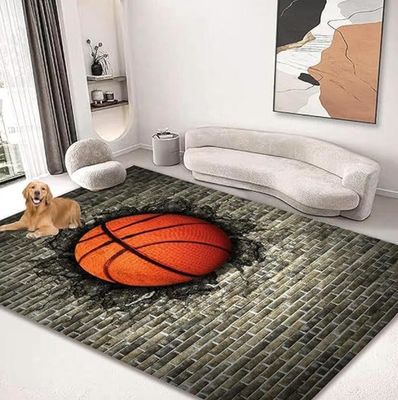 Football And Basketball Pattern Carpets For Living Room Floor, Sofa And Bedroom