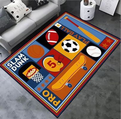 Football And Basketball Pattern Carpets For Living Room Floor, Sofa And Bedroom