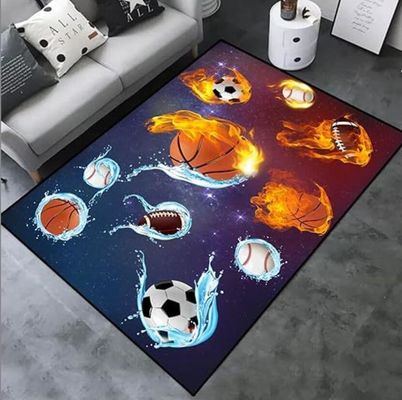 Bowling And Rugby Pattern Carpets For Living Room Floor, Sofa And Bedroom