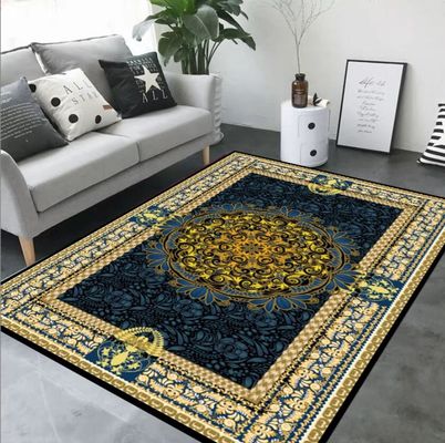 European Style 3D Printed Flower Pattern Carpets For Living Room , Sofa And Bedroom